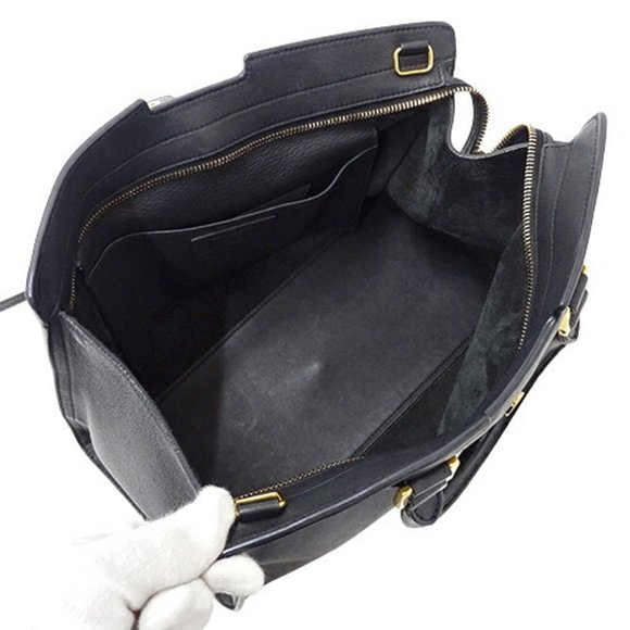 SAINT LAURENT Bag Women's Handbag Leather Cabas Small Black 424869 - Picture 5 of 10